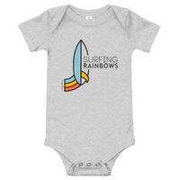 Load image into Gallery viewer, SURFING RAINBOWS Baby One Piece
